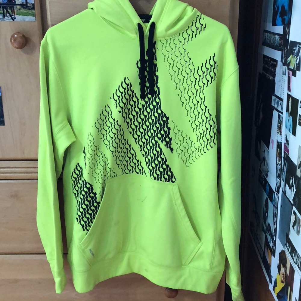Neon Green Nike Dri Fit Hoodie